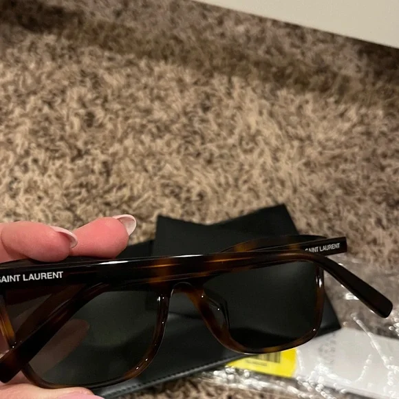 Saint Laurent Tortoise Shell Sunglasses - Picture 9 of 13